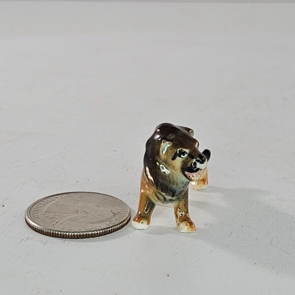 Bug House Bone China Japan Lion Miniature Figurine Tiny - Picture 7 of 8